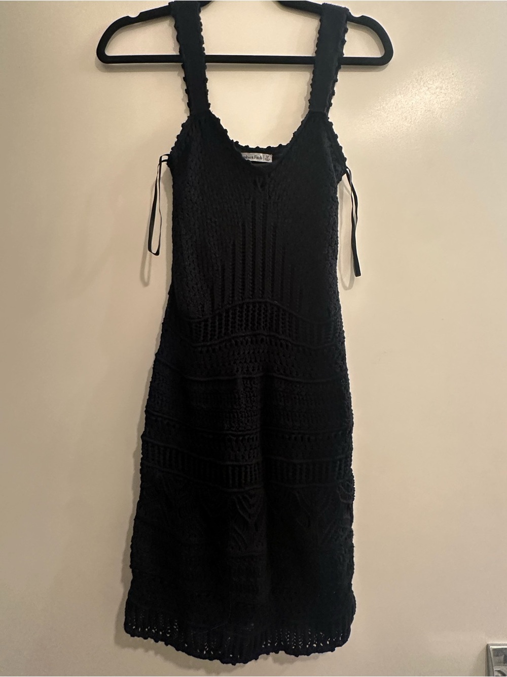Abercrombie & Fitch Black Crocheted Mini Dress - NEVER WORN - size small petite